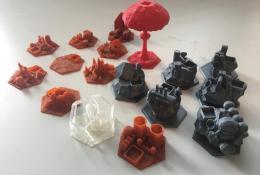 3D vytlacene miniaturky (Asteroidy)
