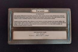 Faramir - přehledová karta zezadu