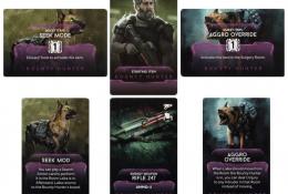 Character Starting Items cards + Character Quest Items cards - Bounty Hunter